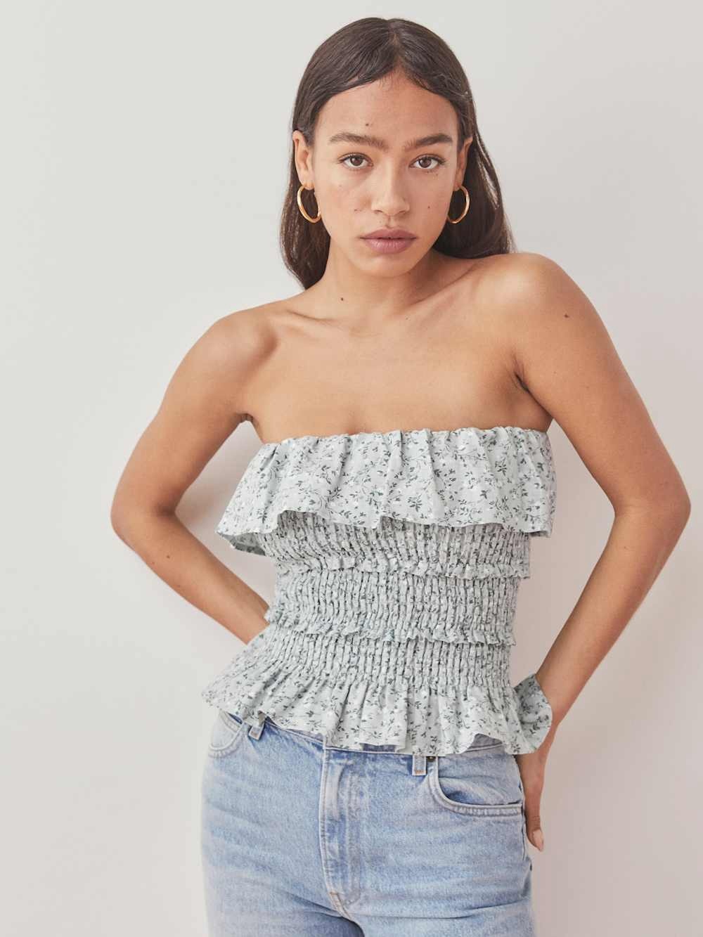 Reformation Millet Linen Top
